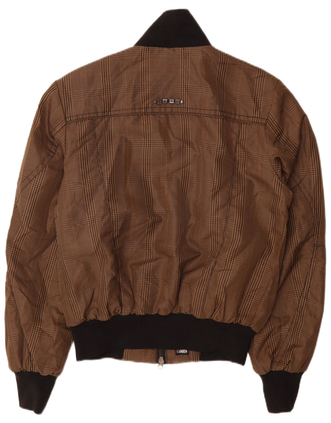 ¡GRITAR! Chaqueta bomber para hombre UK 36 Small Marrón Cuadros Poliéster