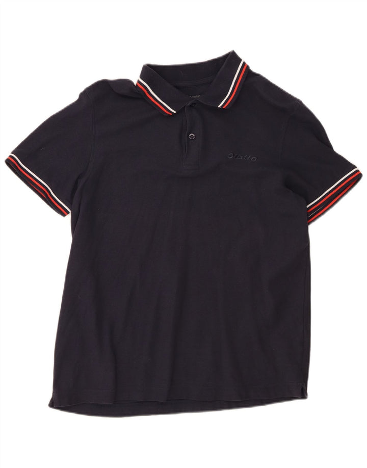 Polo Lotto Hombre Algodón Azul Marino Medio