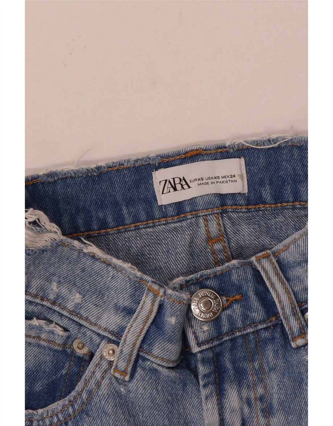 Zara Mujer Mini Falda Vaquera XS W24 Azul