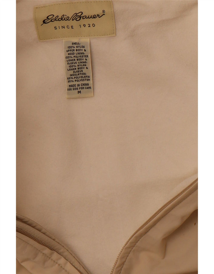 EDDIE BAUER Chaqueta cortavientos con capucha para hombre UK 38 Medium Beige Nylon