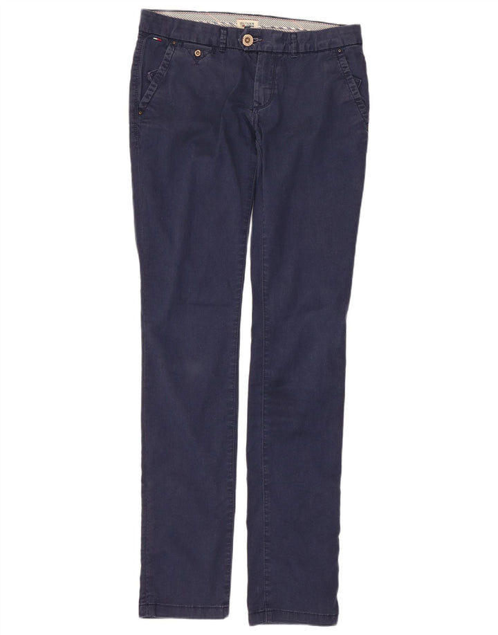 TOMMY HILFIGER Pantalón de traje ajustado para mujer W28 L34 Algodón azul marino