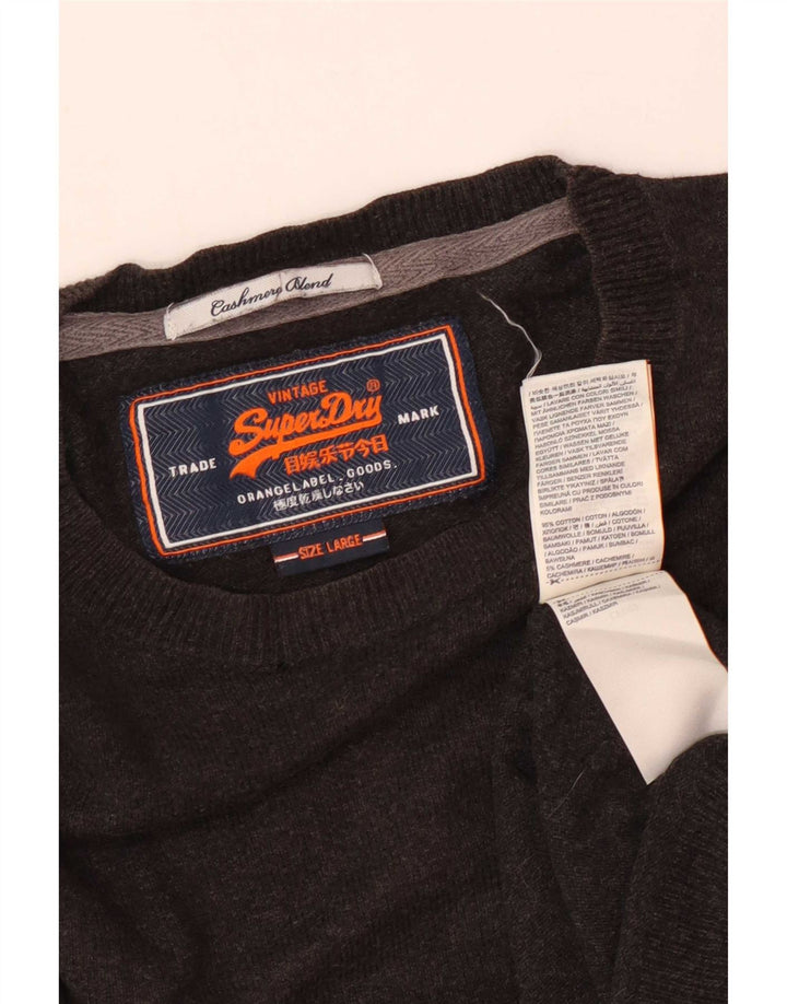 Superdry Jersey De Cuello Redondo Para Hombre Jersey De Algodón Marrón Grande
