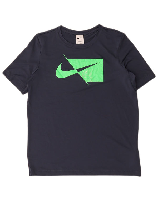 Nike Camiseta Dri Fit Graphic para niños 13-14 años XL Azul Marino Poliéster
