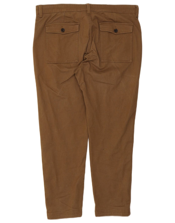 Marks & Spencer Pantalones chinos cónicos para hombre W36 L27 Algodón marrón