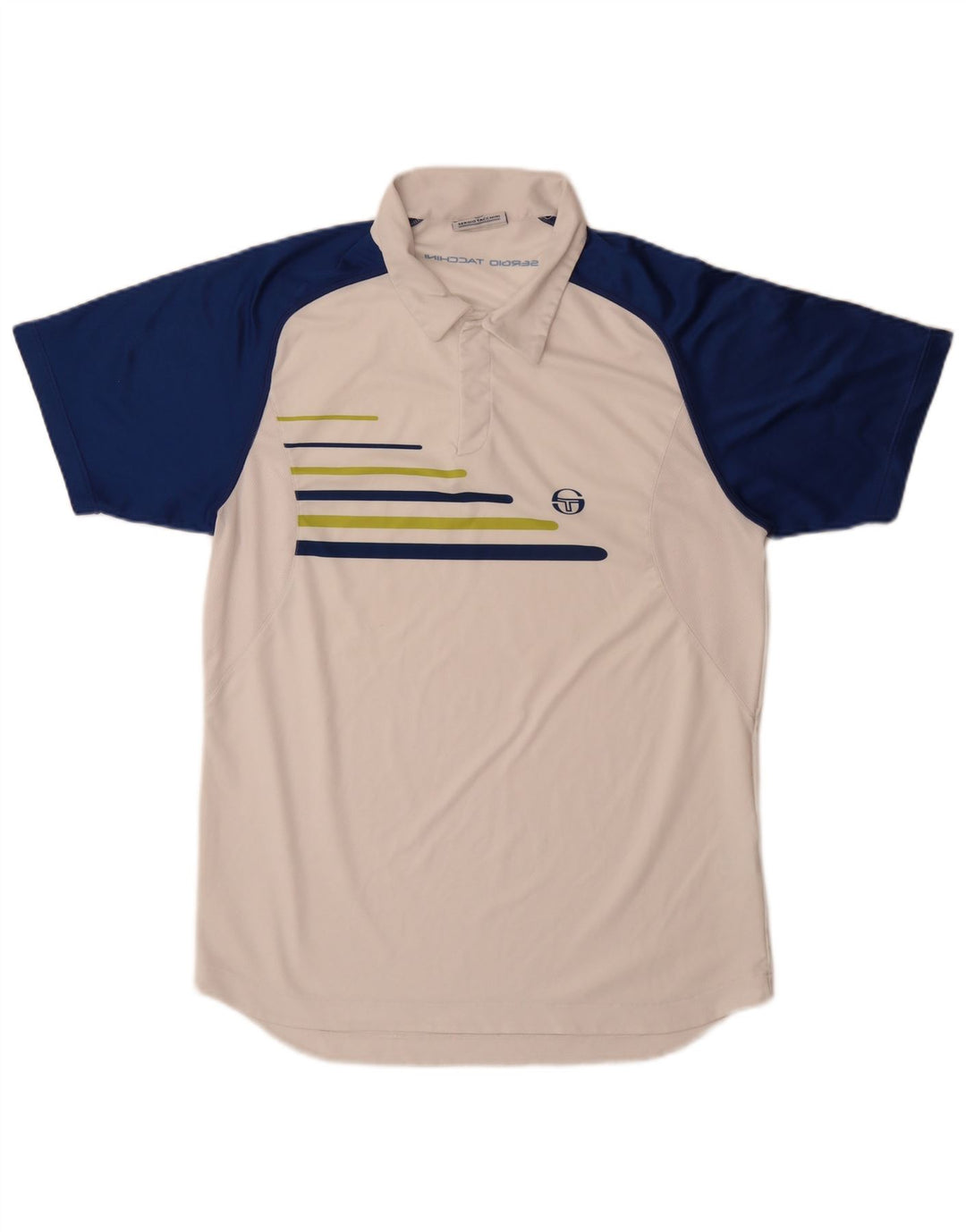 Sergio Tacchini Polo De Hombre Grande Blanco Colorblock Poliéster