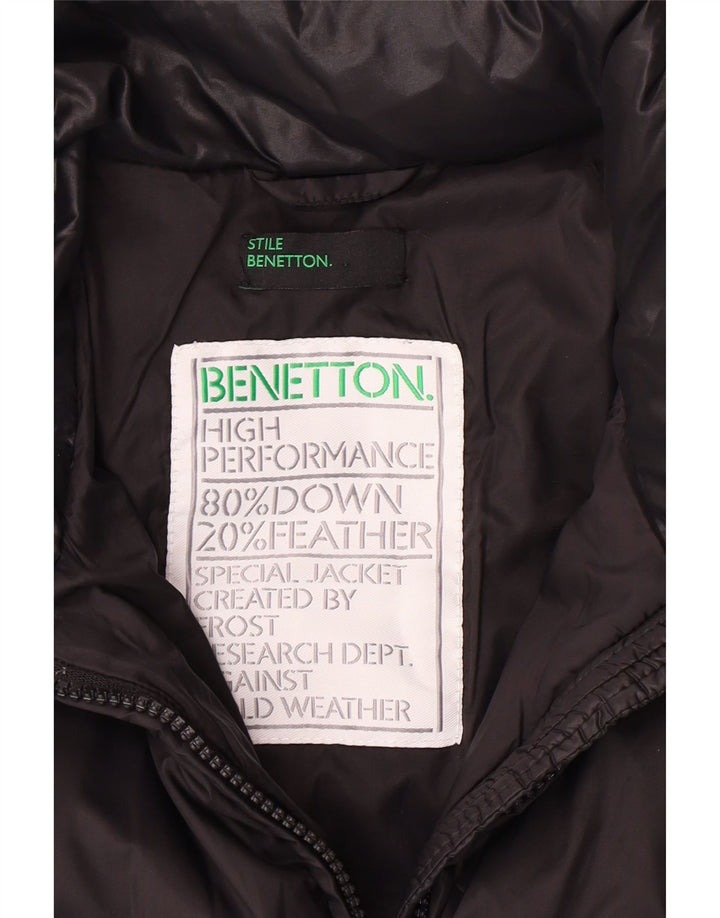 Benetton Chaqueta Acolchada Mujer UK 6 XS Negro