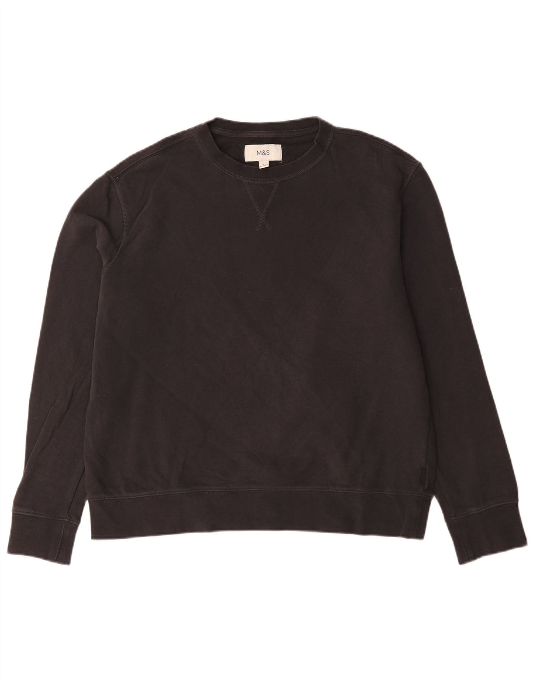 Marks & Spencer - Sudadera para hombre, talla grande, color negro, algodón