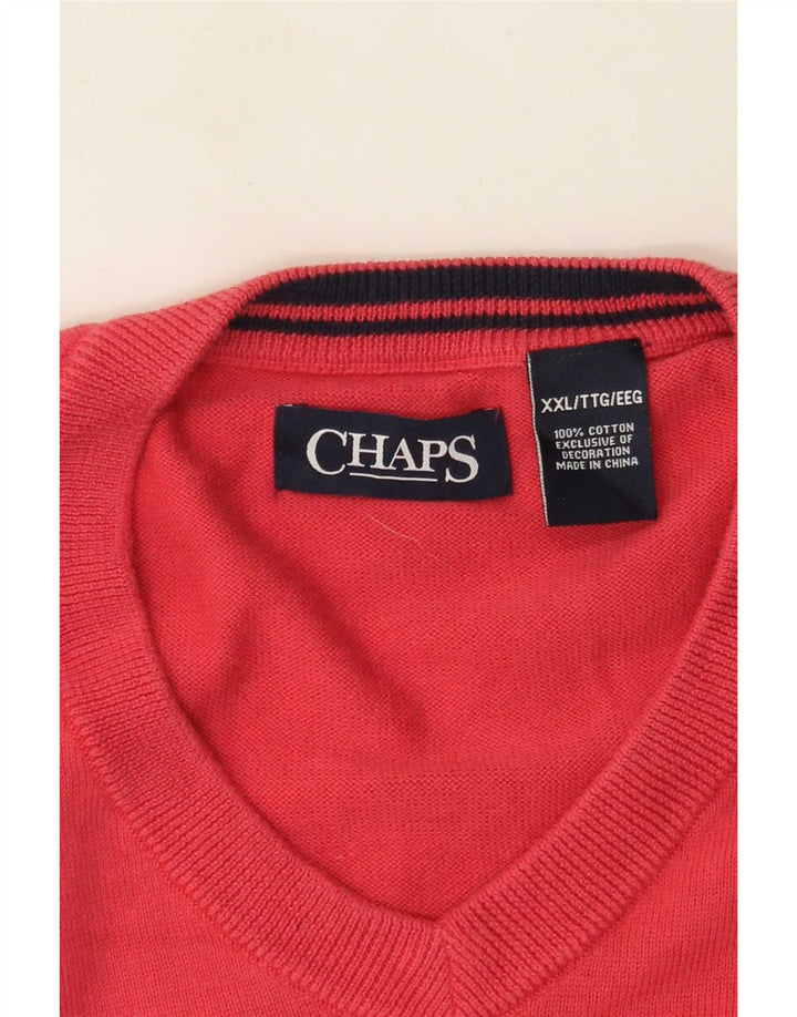 Chaps Chaleco para hombre Camiseta sin mangas 2XL Algodón rosa
