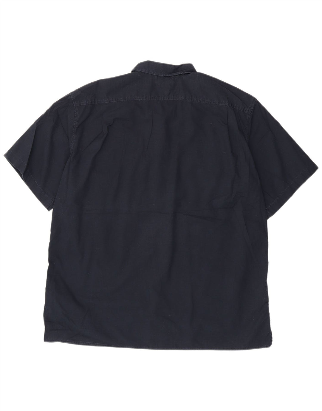 EDDIE BAUER Camisa de manga corta para hombre, corte clásico, XL, algodón azul marino