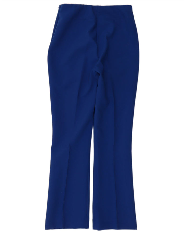 Zara Mujer Pantalón Casual Bootcut XS W24 L26 Poliéster Azul