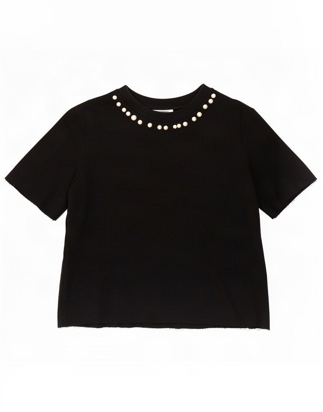 Zara Mujer Blusa Top Reino Unido 10 Pequeño Algodón Negro