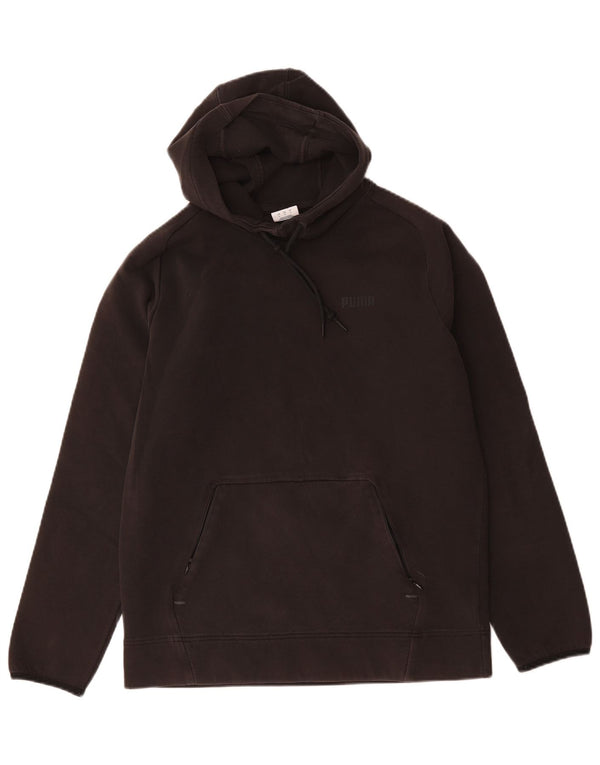 Puma - Sudadera con capucha para hombre, talla grande, algodón negro