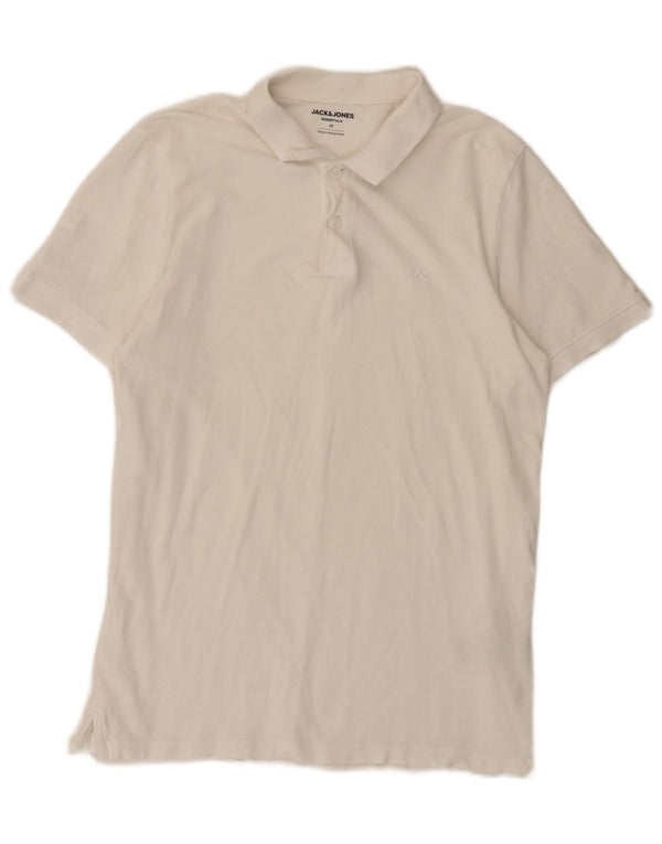 Jack & Jones Polo Regular Fit De Algodón Blanco Medio Hombre
