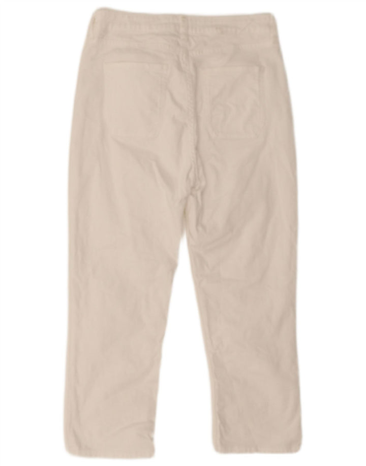 Vaqueros Capri para Mujer Fat Face UK 12 Medium W28 L20 Algodón Blanco