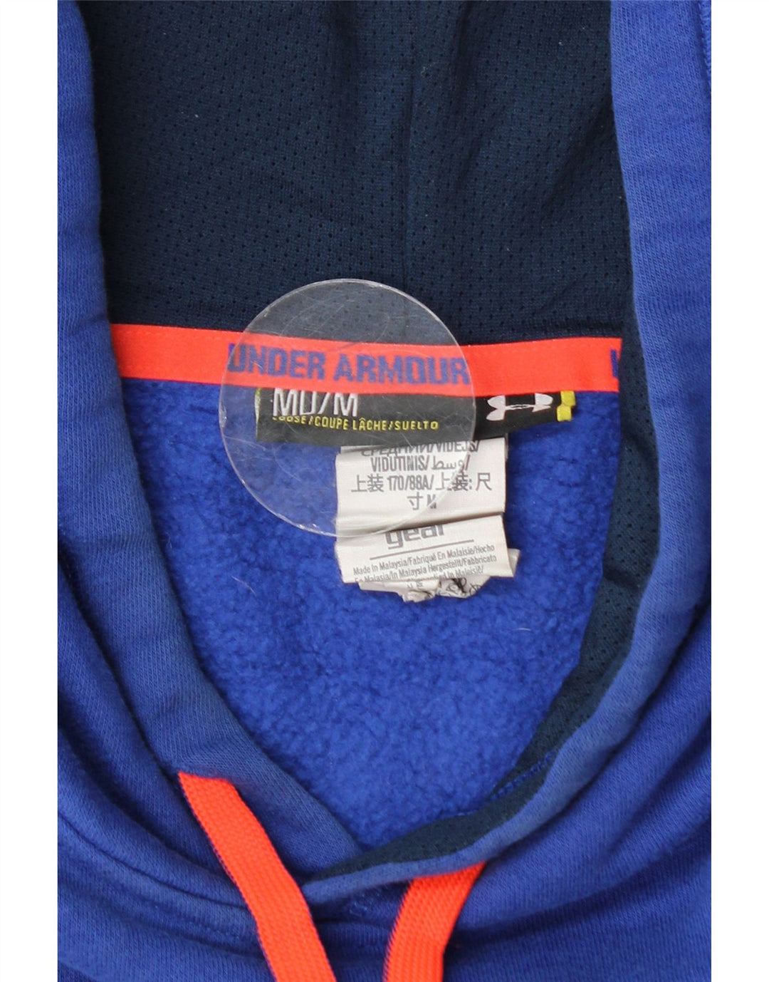 UNDER ARMOUR Jersey con capucha para hombre de algodón azul medio