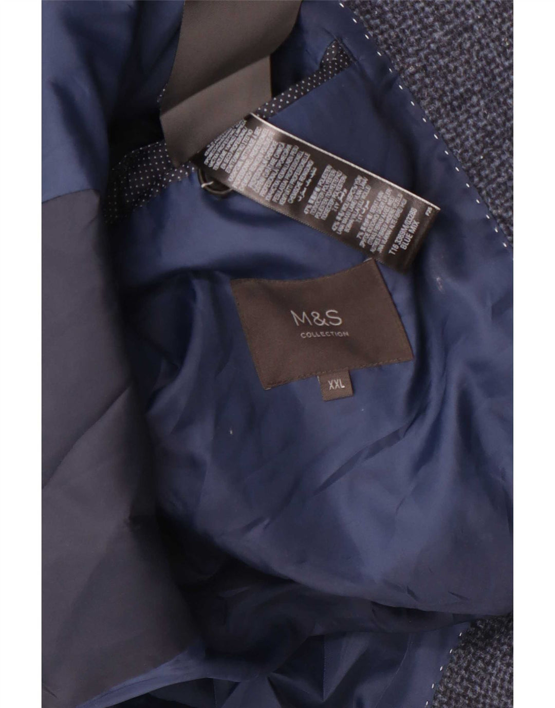 Marks & Spencer Abrigo para hombre UK 44 2XL Azul marino Poliéster