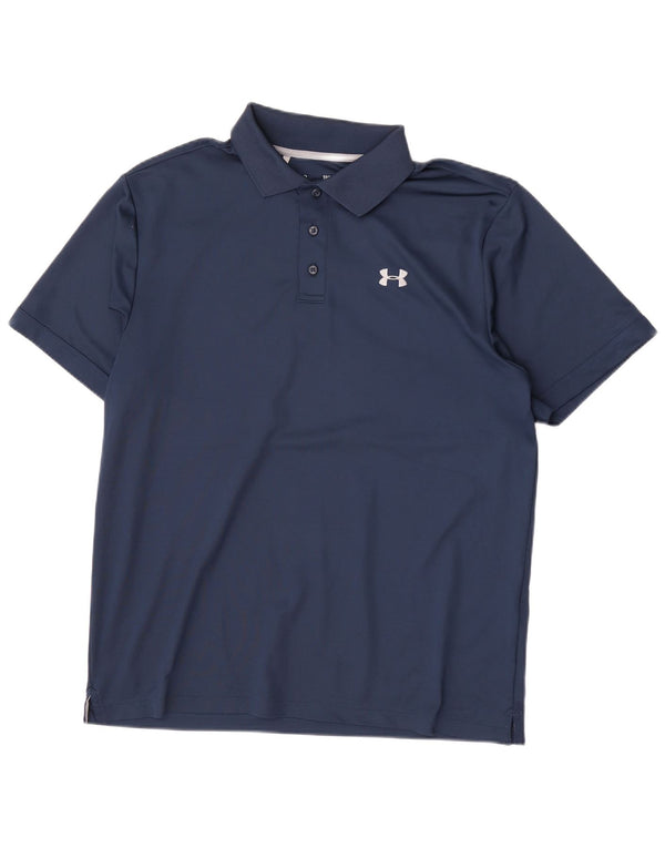 Under Armour Polo Heat Gear para hombre, talla grande, azul marino