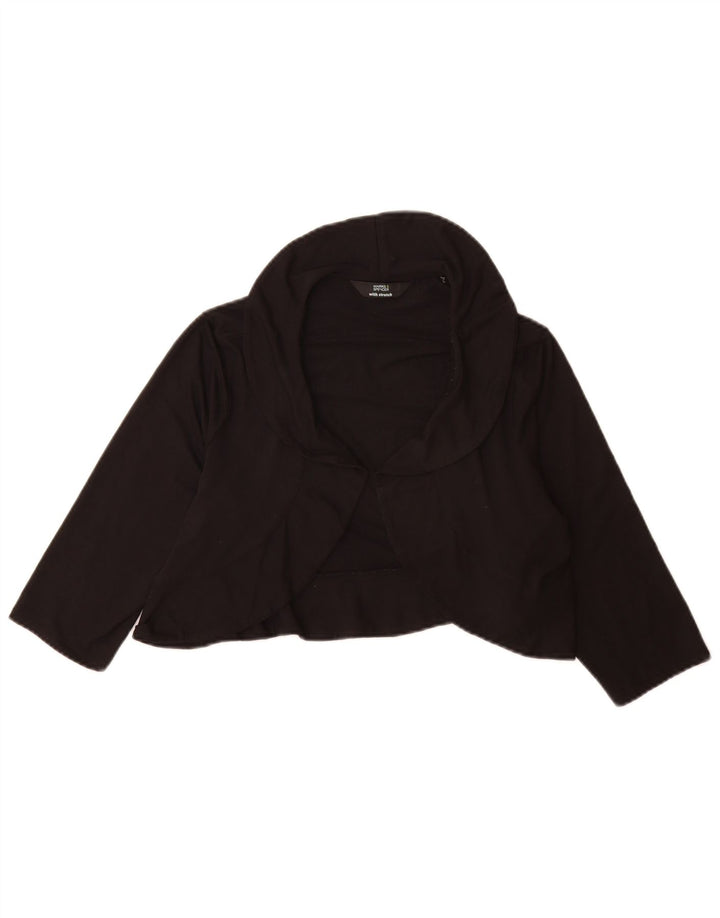 Marks & Spencer Top corto tipo bolero para mujer UK 44 Viscosa negra mediana