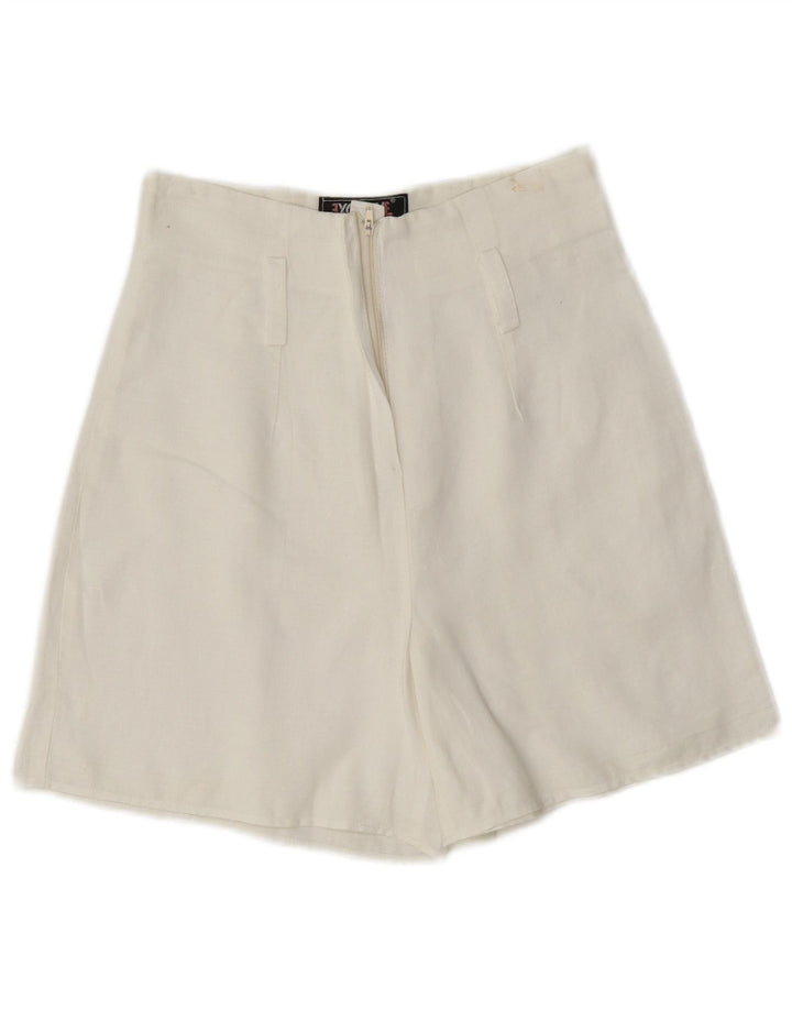 Pantalones cortos casuales exclusivos para mujer XS W24 Poliéster blanco