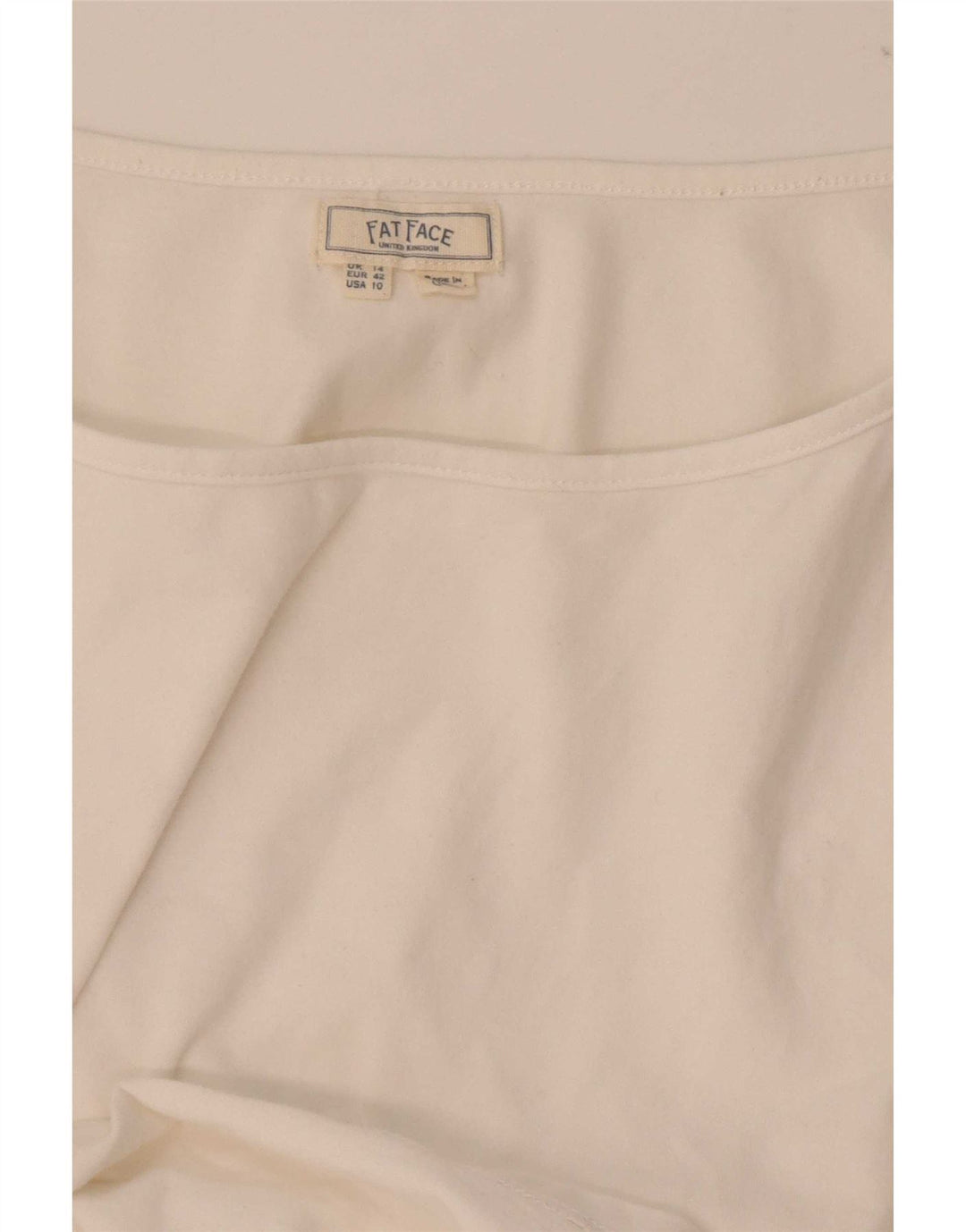 Camiseta de tirantes para mujer Fat Face UK 44 Grande Algodón blanco