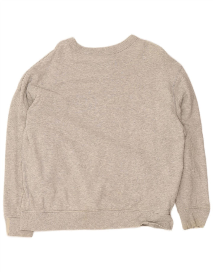 Adidas Hombre Loose Fit Sudadera Jumper Gris Medio Algodón Moteado