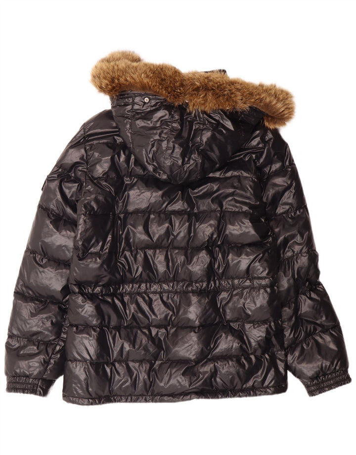 Moncler Chaqueta Acolchada Con Capucha Para Mujer Talla 1 Pequeña Poliamida Negra