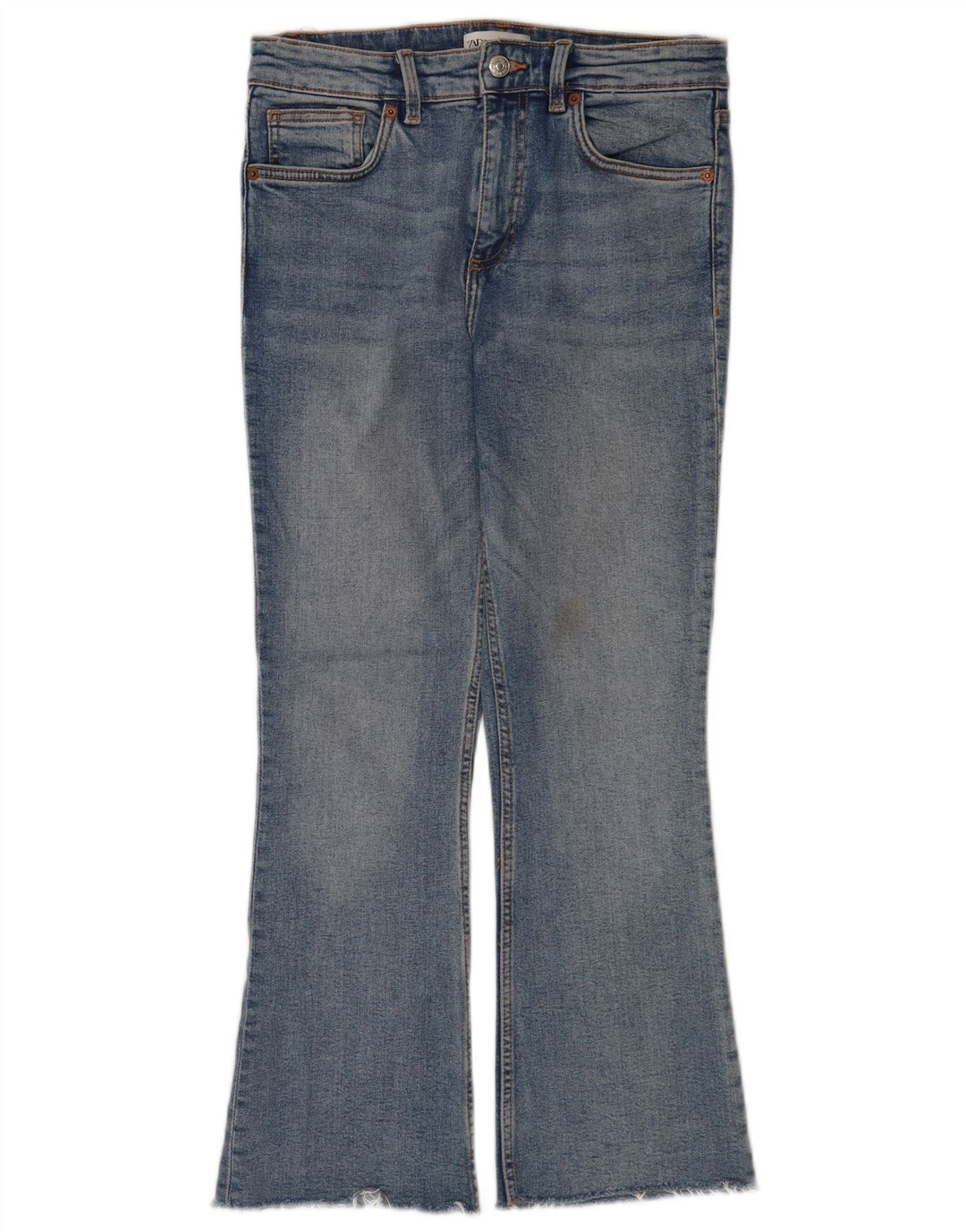 Zara Jeans Cortos Acampanados Para Mujer EU 40 Medium W30 L25 Azul