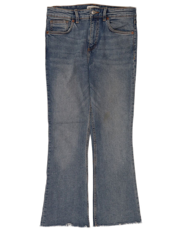 Zara Jeans Cortos Acampanados Para Mujer EU 40 Medium W30 L25 Azul