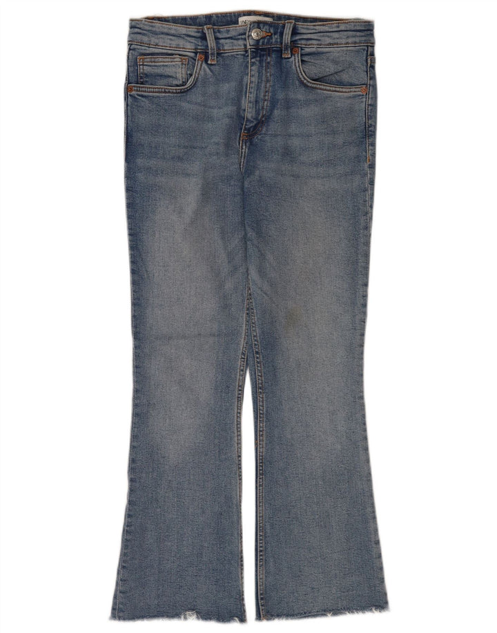 Zara Jeans Cortos Acampanados Para Mujer EU 40 Medium W30 L25 Azul