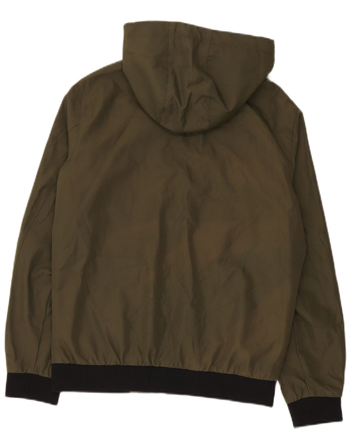 Jack & Jones Chaqueta cortavientos con capucha para hombre UK 36 Small Caqui Poliéster