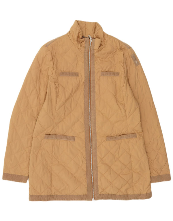 Geox Chaqueta acolchada extragrande para mujer UK 10 Small Beige Poliéster