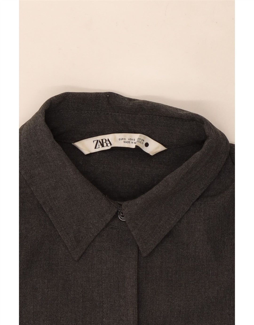 Zara Mujer Camisa Holgada UK 40 Small Gris