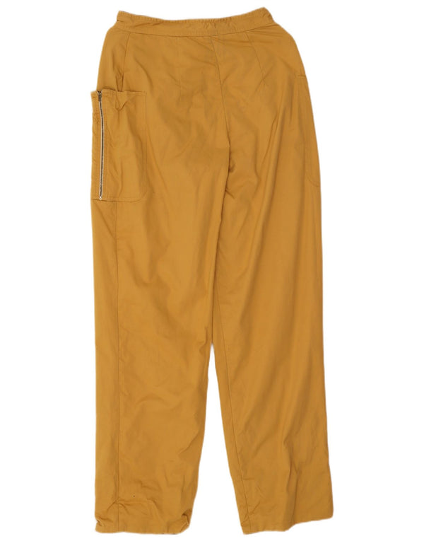 Vintage mujer recta casual pantalones IT 42 Medio W24 L30 Amarillo