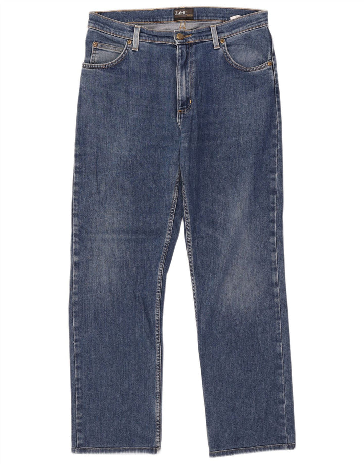 Lee Vaqueros Rectos Brooklyn Para Hombre W34 L28 Algodón Azul