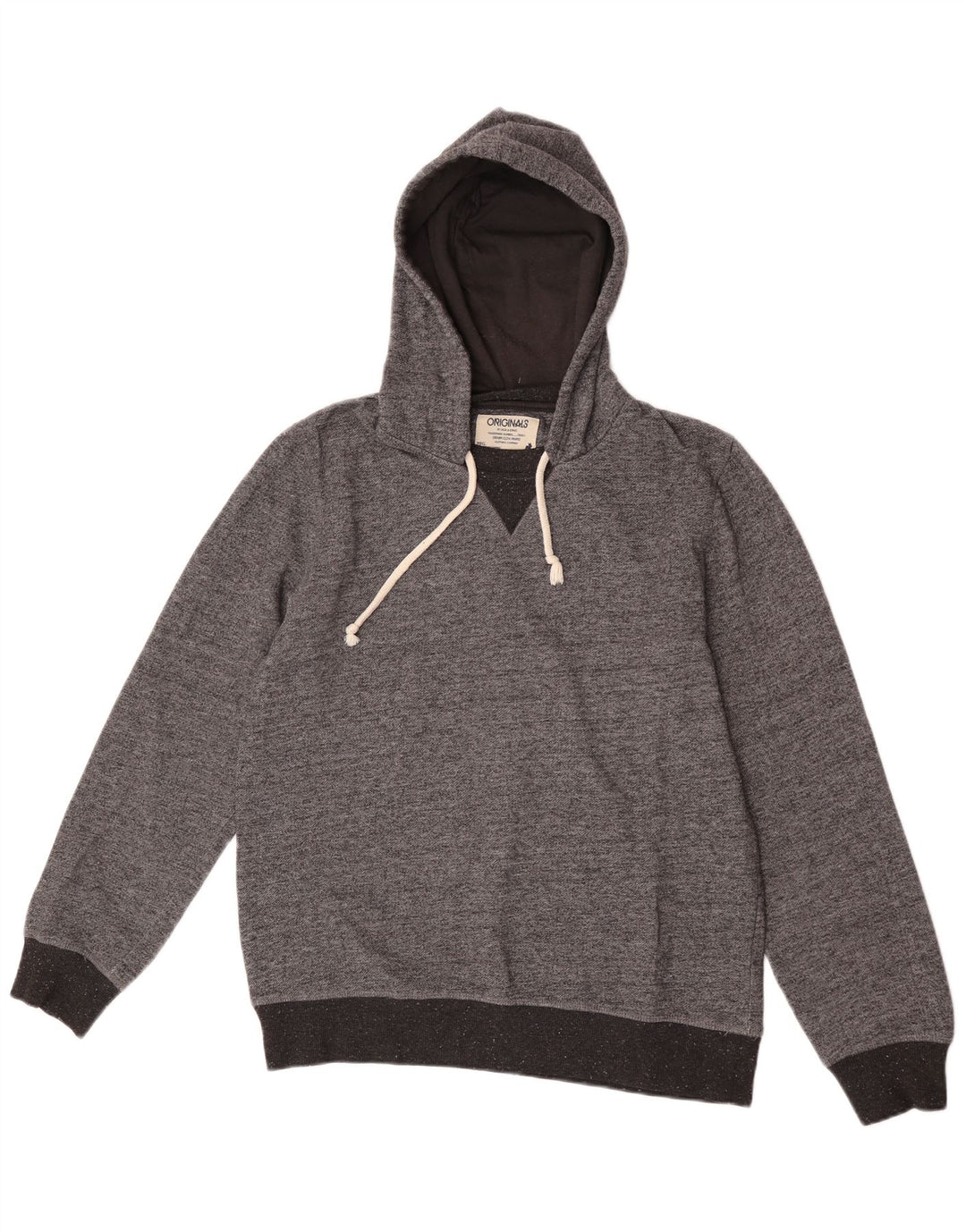 Jack & Jones Jersey con capucha para hombre, talla grande, gris moteado