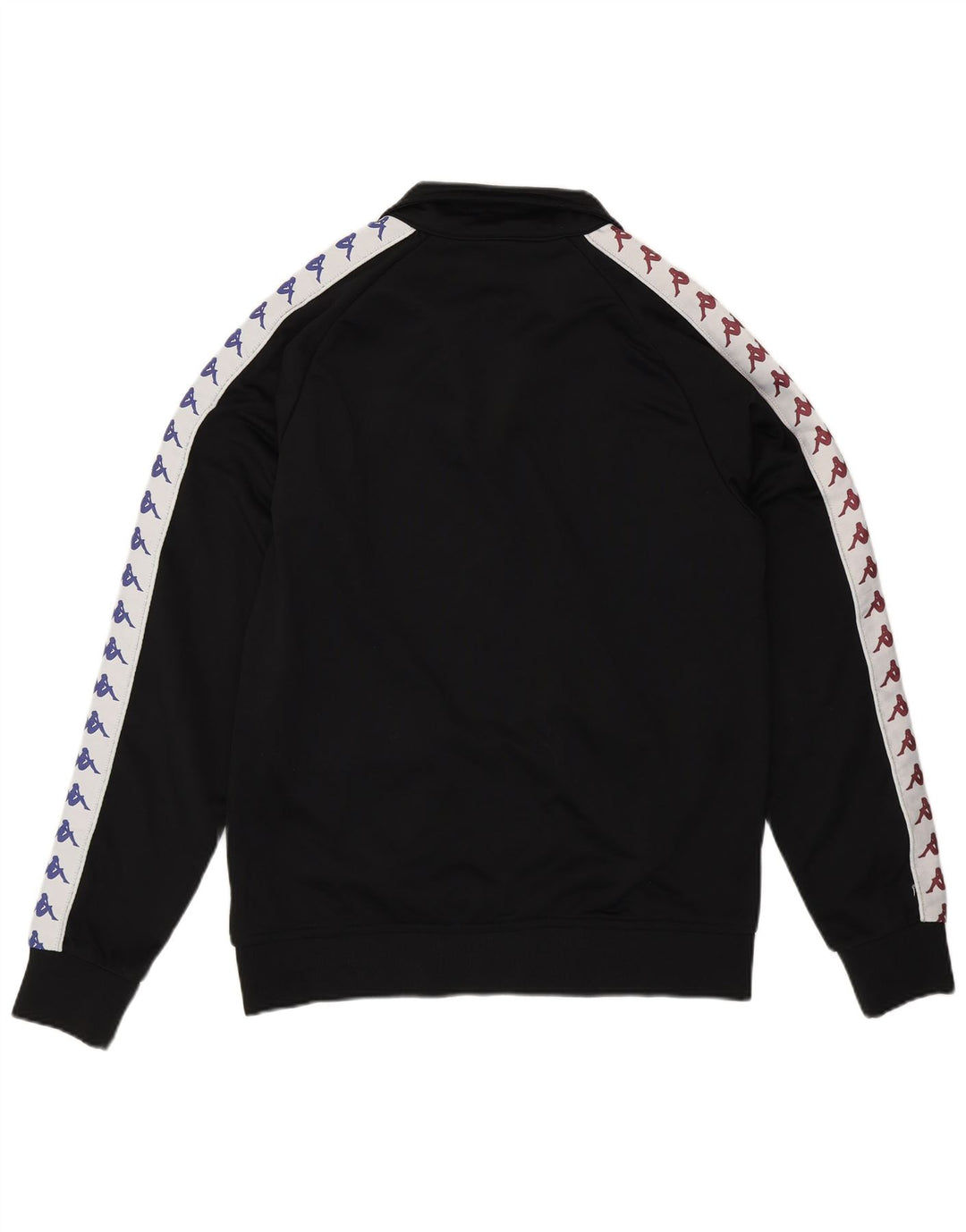 Kappa Mens Graphic Chándal Top Chaqueta Mediano Negro Colorblock Poliéster