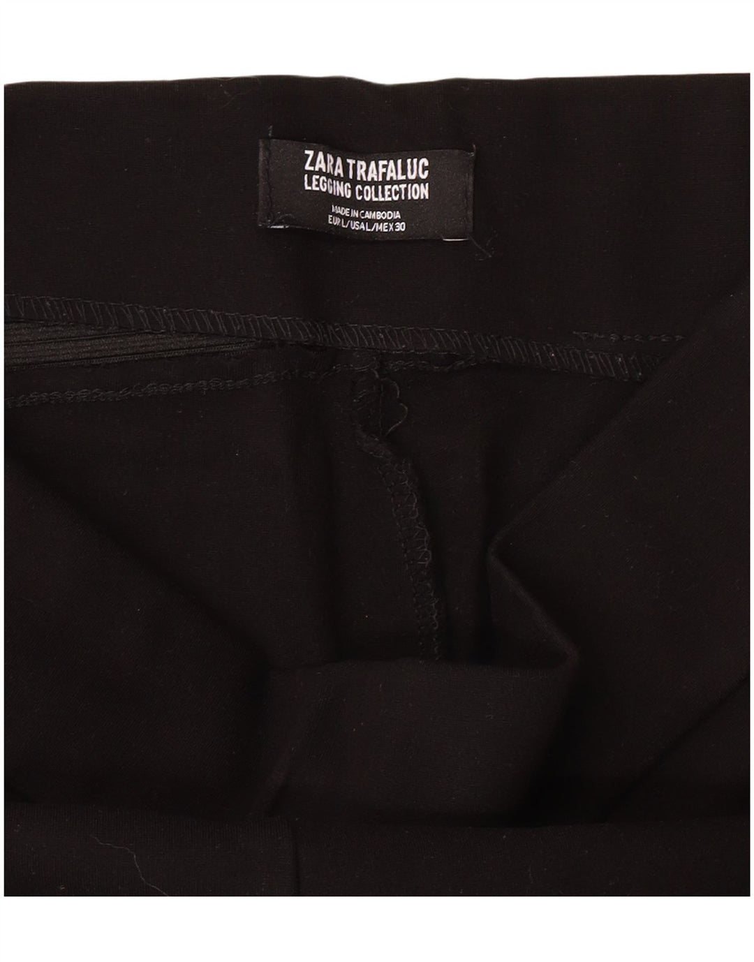 Zara Mujer Leggings Reino Unido 44 Grande Negro