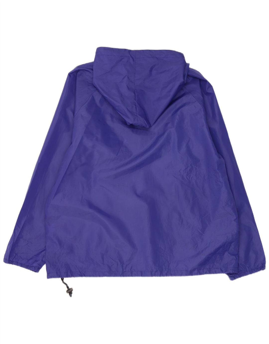 Vintage hombres con capucha pullover chaqueta de lluvia Reino Unido 40 poliéster púrpura grande