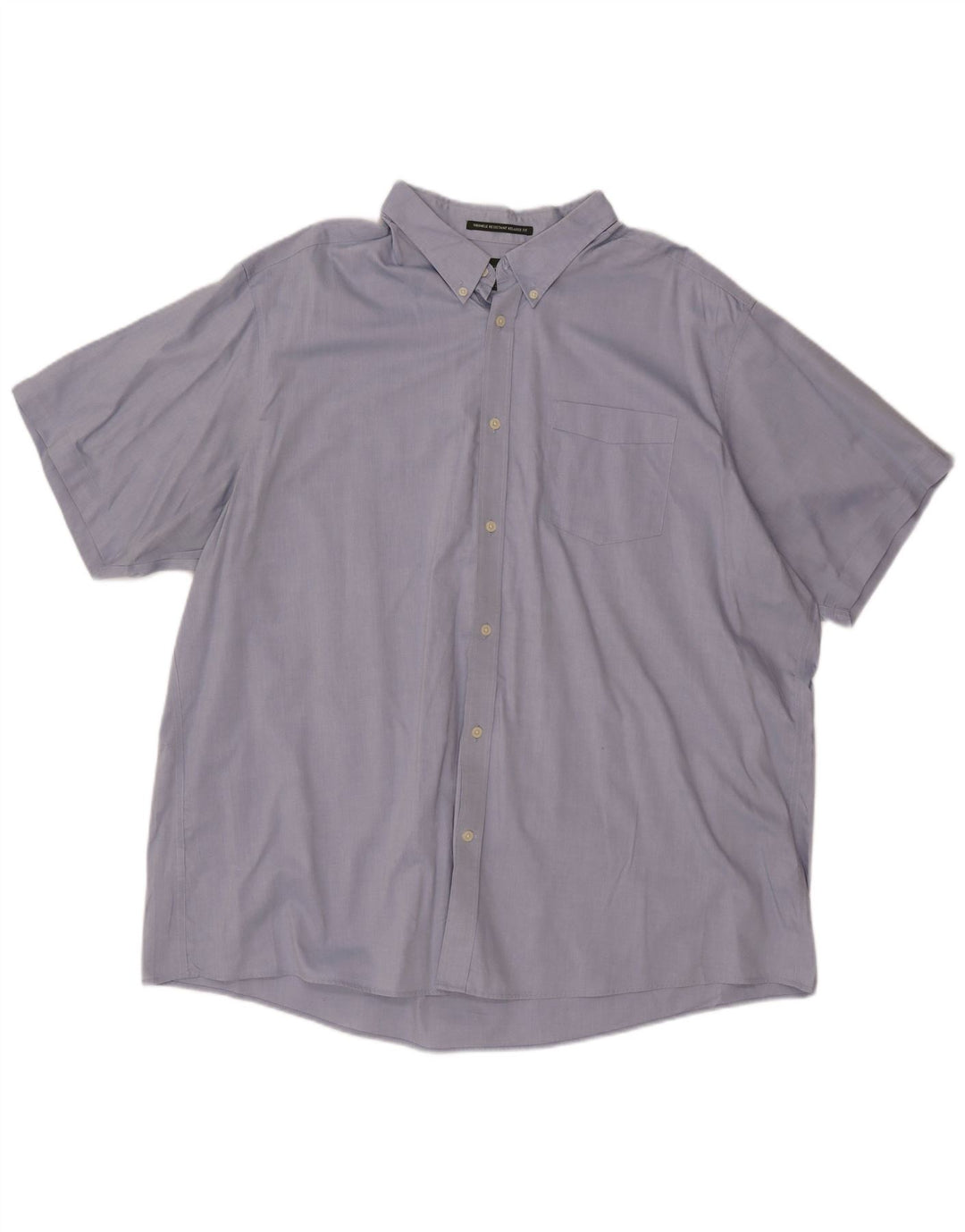 EDDIE BAUER Camisa de manga corta para hombre, ajuste relajado, 3XL, algodón azul