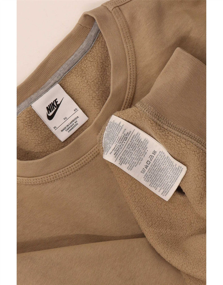 Nike Hombre Regular Fit Sudadera Jumper XL Beige Algodón