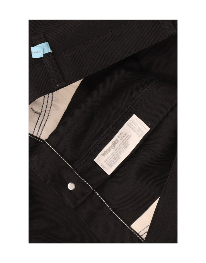 Wrangler Pantalones Casuales Rectos Para Hombre W42 L32 Poliéster Negro