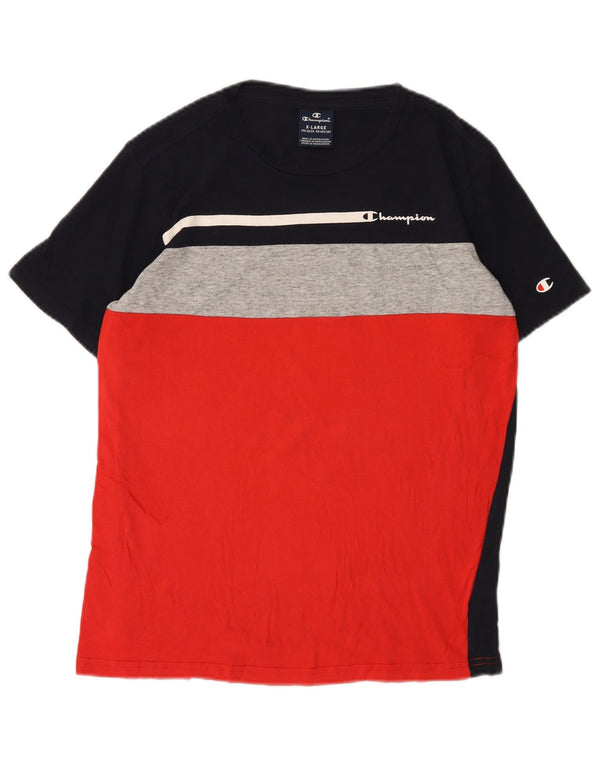 CHAMPION Camiseta para niño Top 13-14 años XL Negro Colorblock Algodón