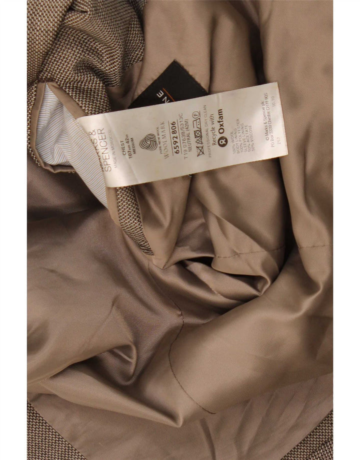 Marks & Spencer Chaqueta tipo blazer con 2 botones para hombre, talla 42, lana gris grande