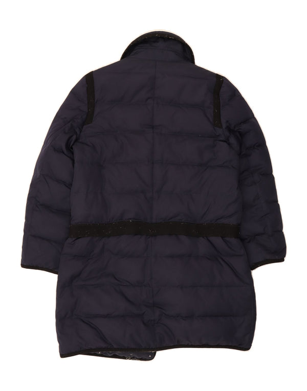 DKNY Womens Padded Coat UK 14 Medium Navy Blue Polyester