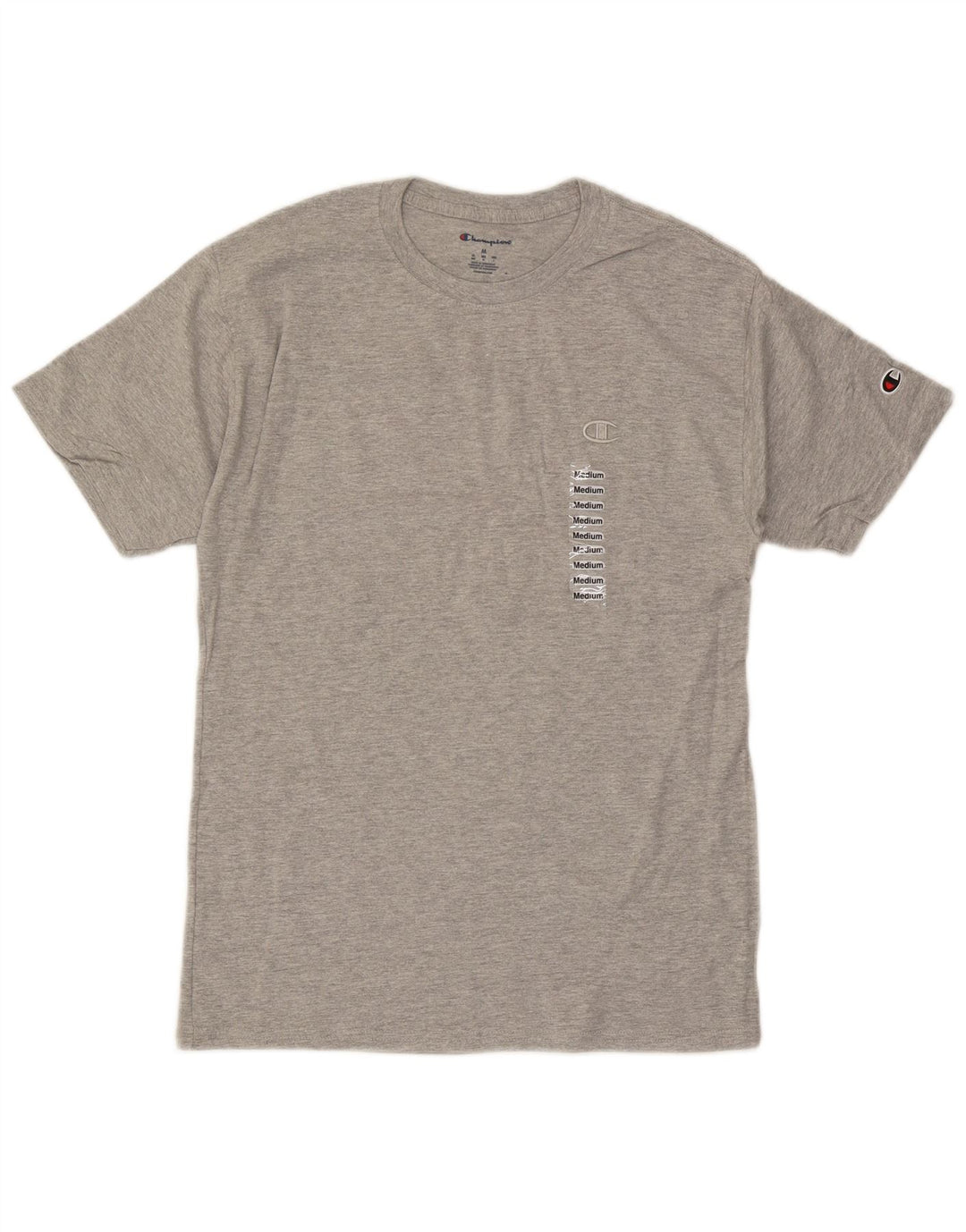 Champion Camiseta para hombre Top de algodón moteado gris medio