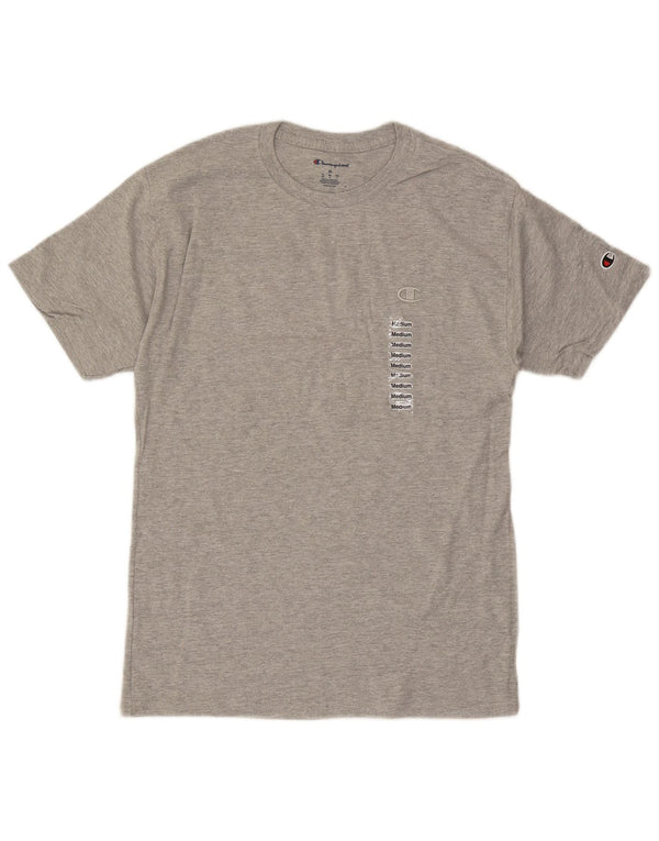 Champion Camiseta para hombre Top de algodón moteado gris medio
