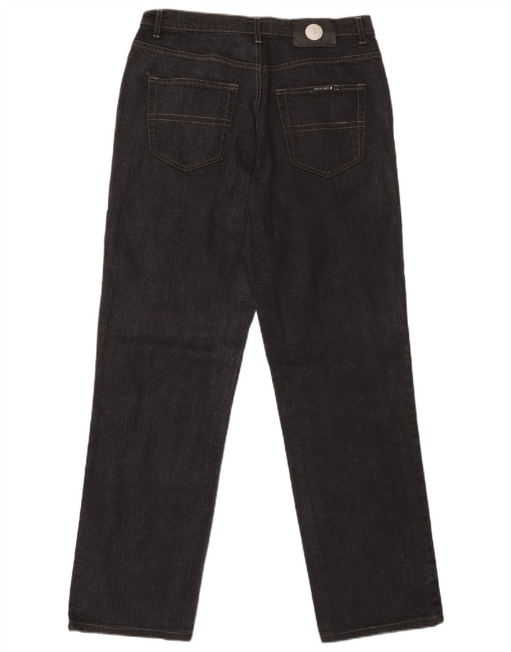 TRUSSARDI Vaqueros rectos para hombre W32 L30 Algodón negro