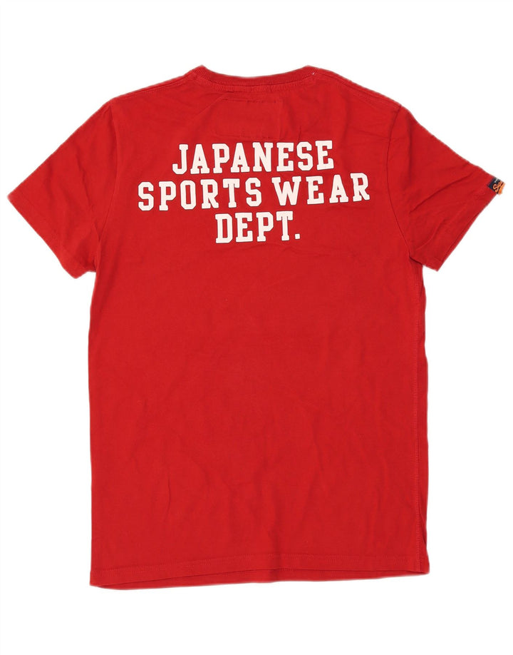 Superdry Camiseta con gráfico Tigers para hombre, parte superior de algodón rojo mediano