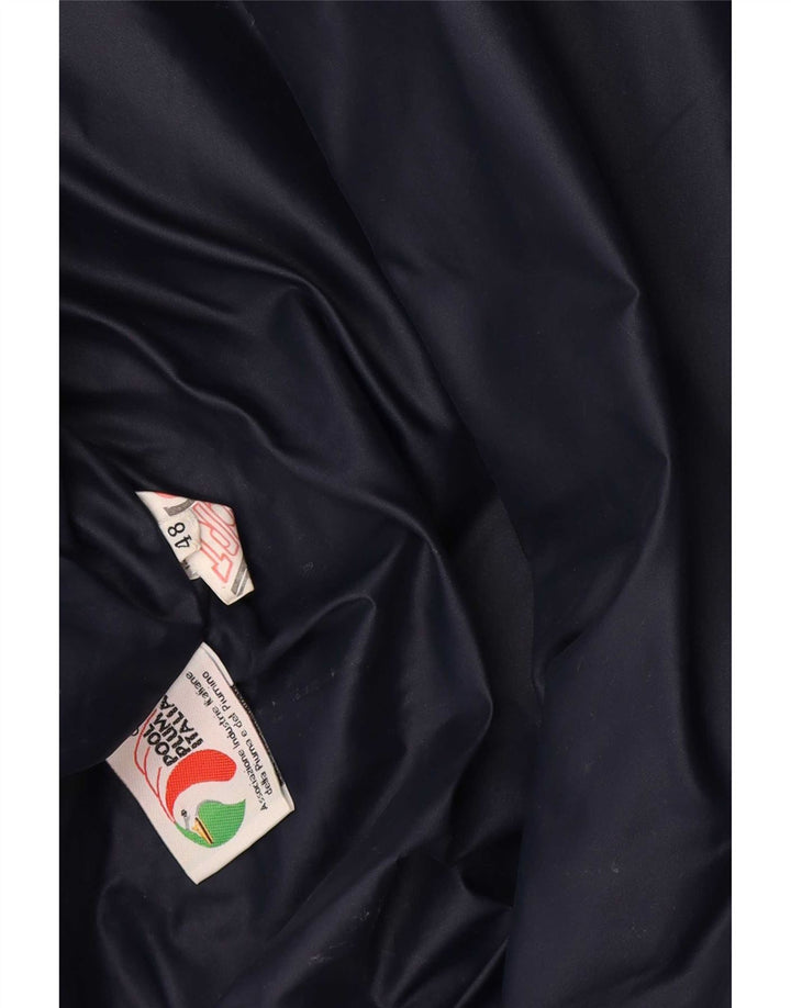 Chaqueta acolchada con capucha vintage para hombre IT 48 Azul medio Colorblock Poliamida