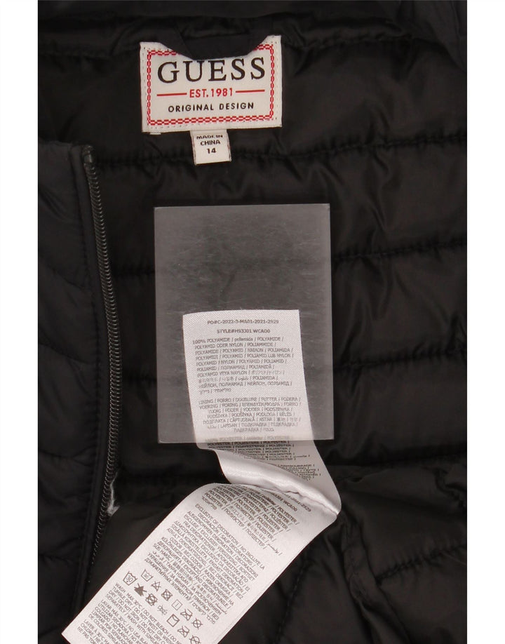Guess Chaleco acolchado niño 13-14 años Poliamida negro